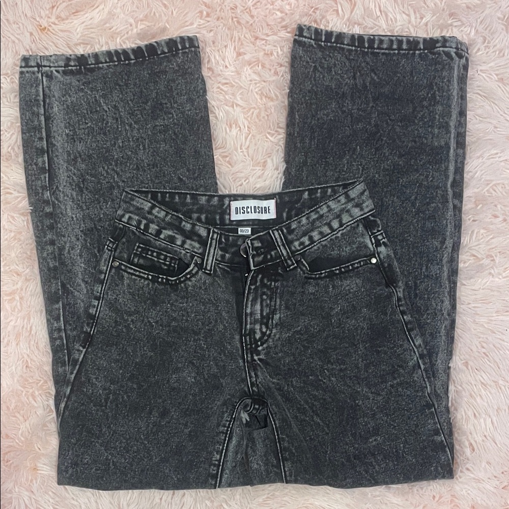 DISCLOSURE Women's Black Straight Leg Jeans